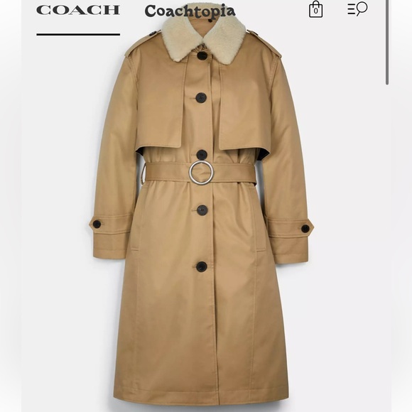 Coach Jackets & Blazers - NWOT Trench Reversible Buffalo Plaid wool Liner